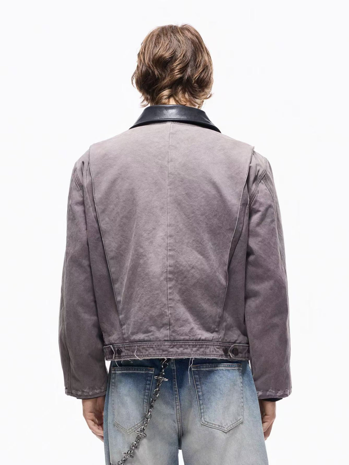 Washed Violet Boro Distressed Canvas Jacket