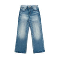 Mid-Fade Fuzzy Blue Washed Jeans