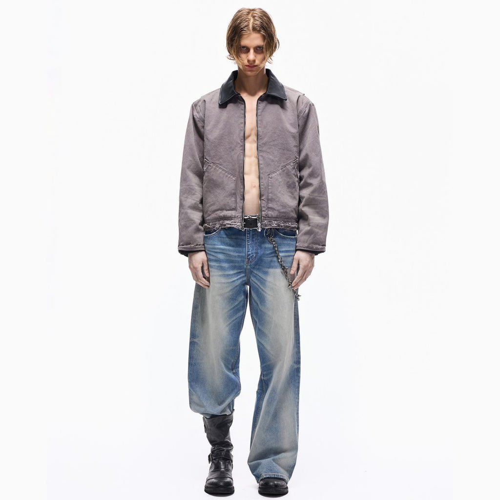 TBR King Denim 05 Washed Blue Relaxed Straight Jeans
