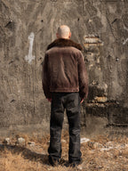 TBR King Denim Laser Silver Rivet Mud-Dyed Black Jeans