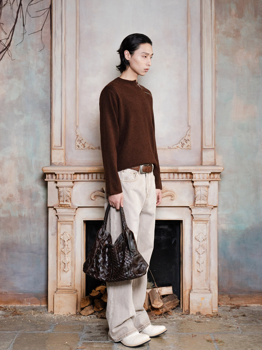 TBR Plaster Oat Washed Relaxed Straight Jeans