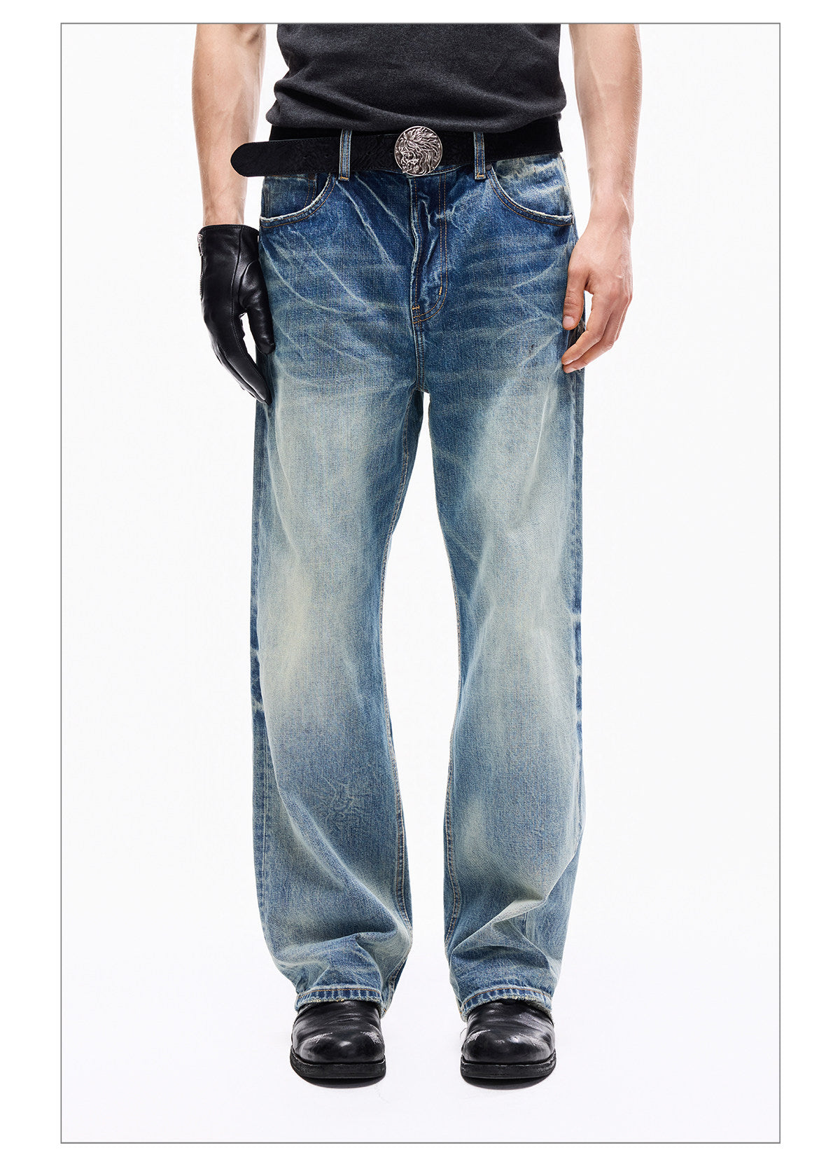Wind01 Frost Blue Straight Jeans