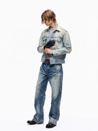 Wind05 Glacier Blue Washed Straight Jeans
