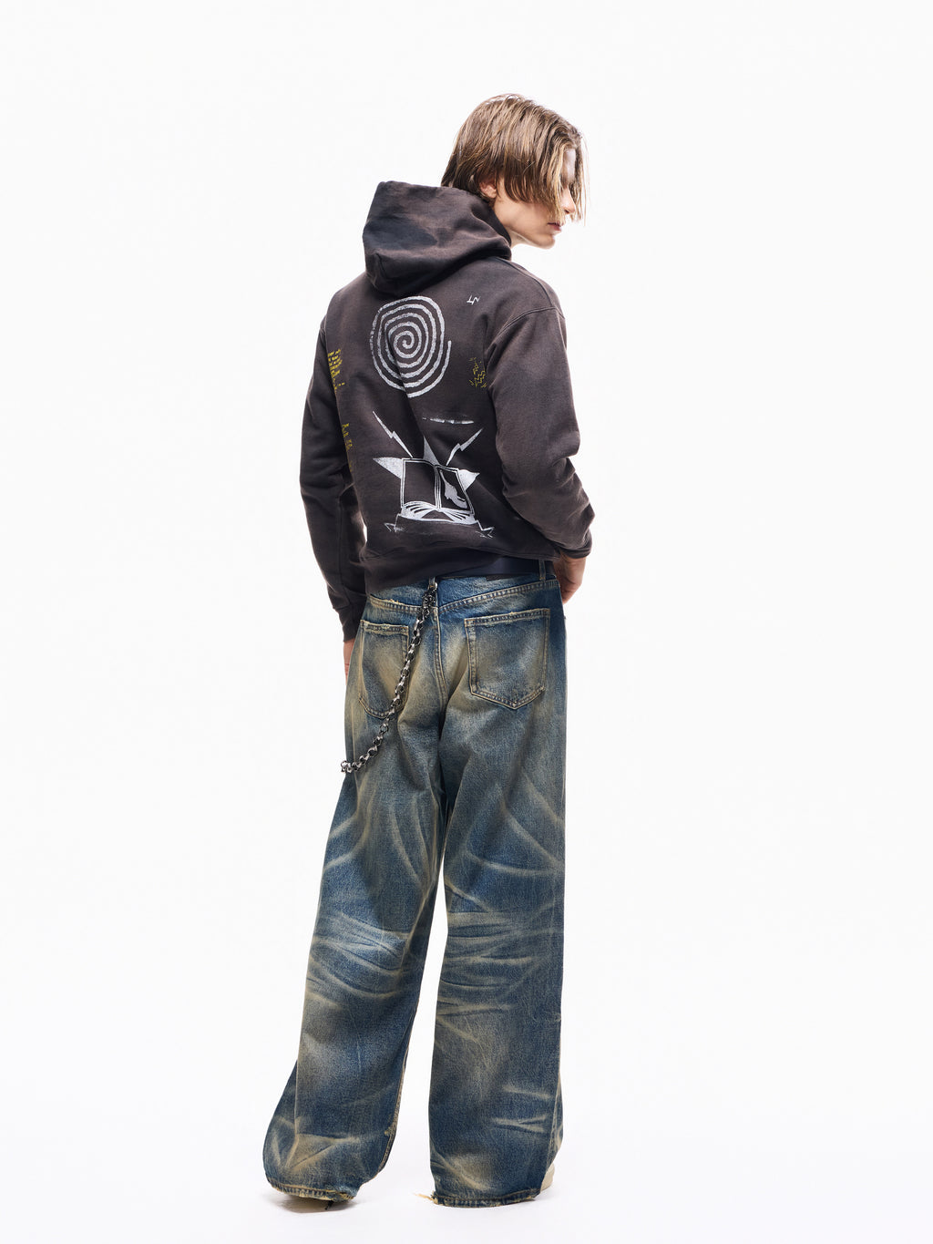 TBR Blizzard Mud-Dyed Baggy Jeans