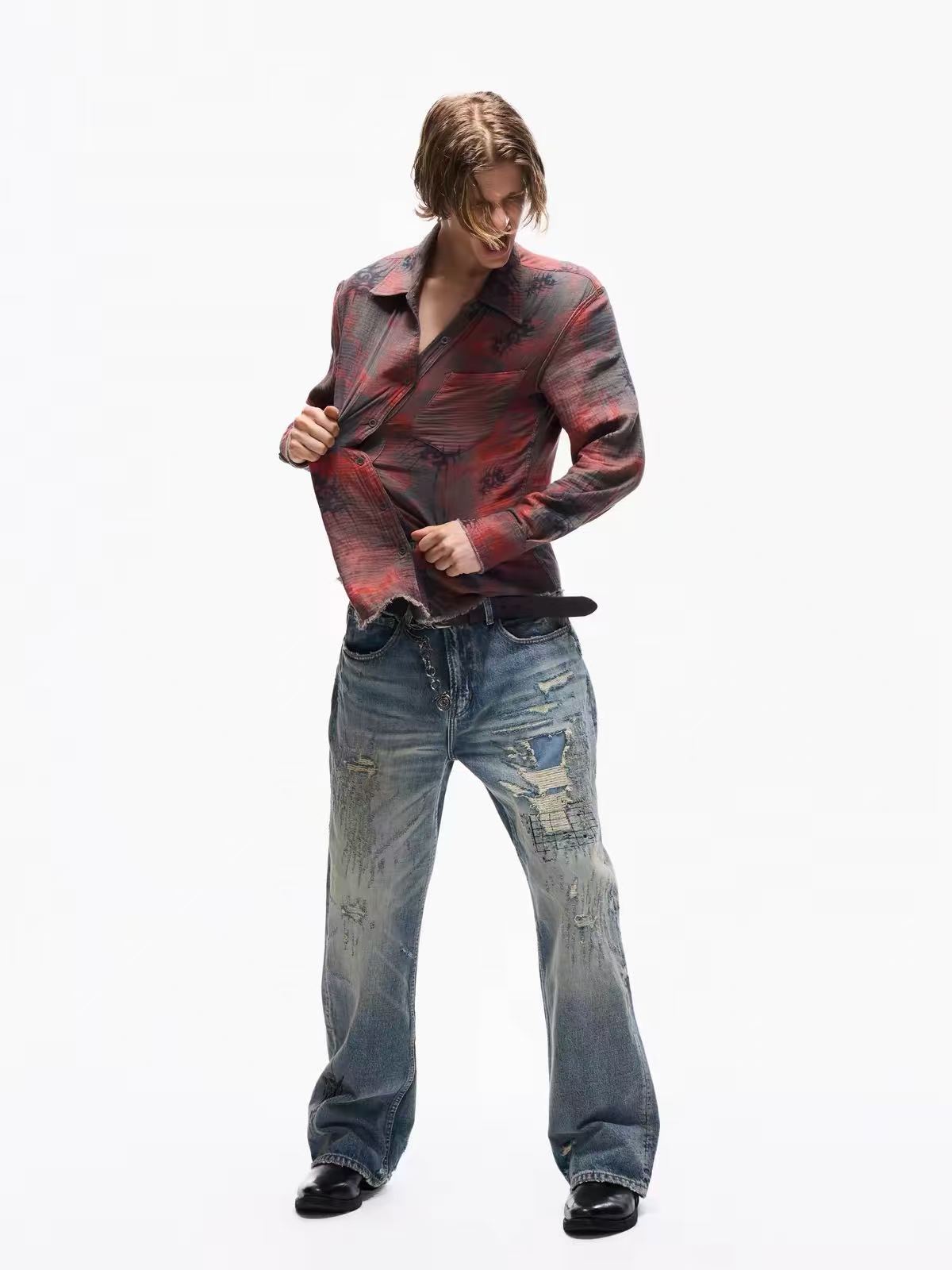 TBR ¡Á SOD Kurt Boro Embroidered Relaxed Straight Jeans