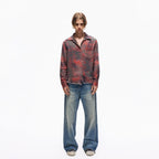 Mid-Fade Fuzzy Blue Washed Jeans