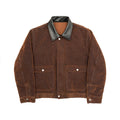 TBR Washed Brown Flocked Leather Collar A2 Jacket