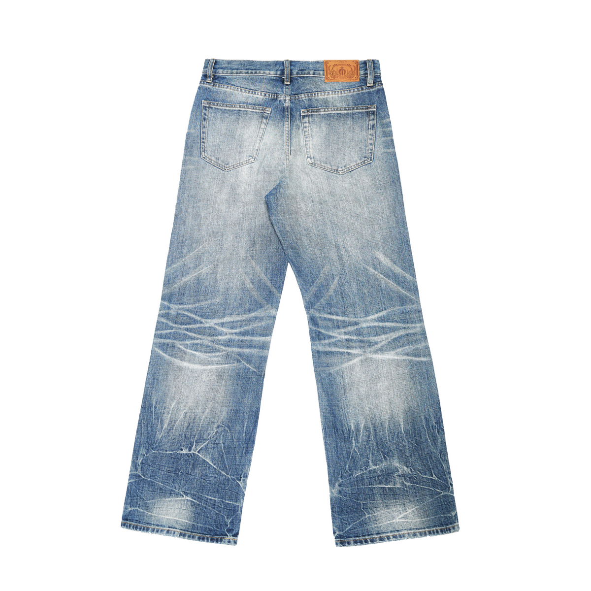 Wind03 Ice Flame Patch Washed Jeans