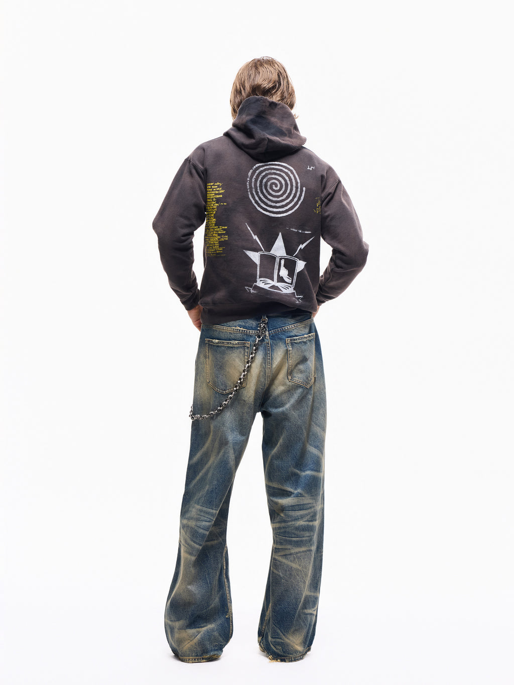 TBR Blizzard Mud-Dyed Baggy Jeans