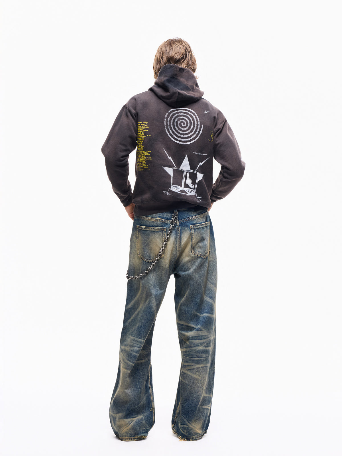 TBR Blizzard Mud-Dyed Baggy Jeans