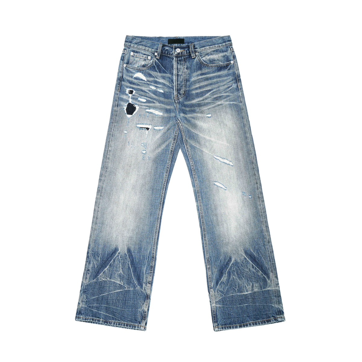 Wind03 Ice Flame Patch Washed Jeans