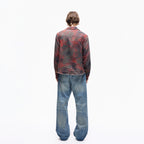 Mid-Fade Fuzzy Blue Washed Jeans