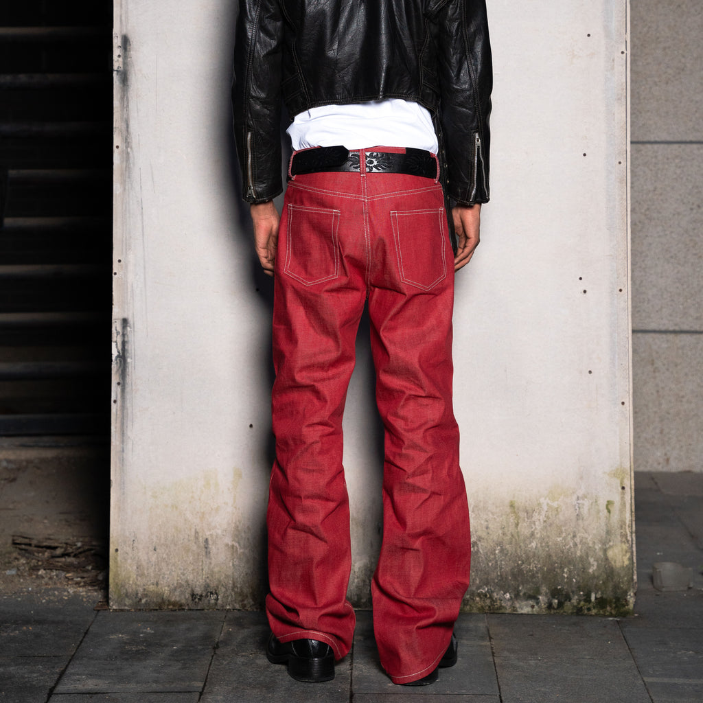 TBR Signature Red Flame Relaxed Straight Jeans
