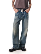 TBR 002 Okayama Selvedge Mist Blue Straight Jeans