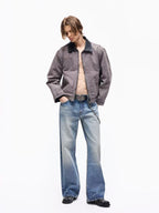 Washed Violet Boro Distressed Canvas Jacket