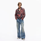 Mid-Fade Fuzzy Blue Washed Jeans