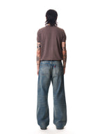 TBR 002 Okayama Selvedge Mist Blue Straight Jeans