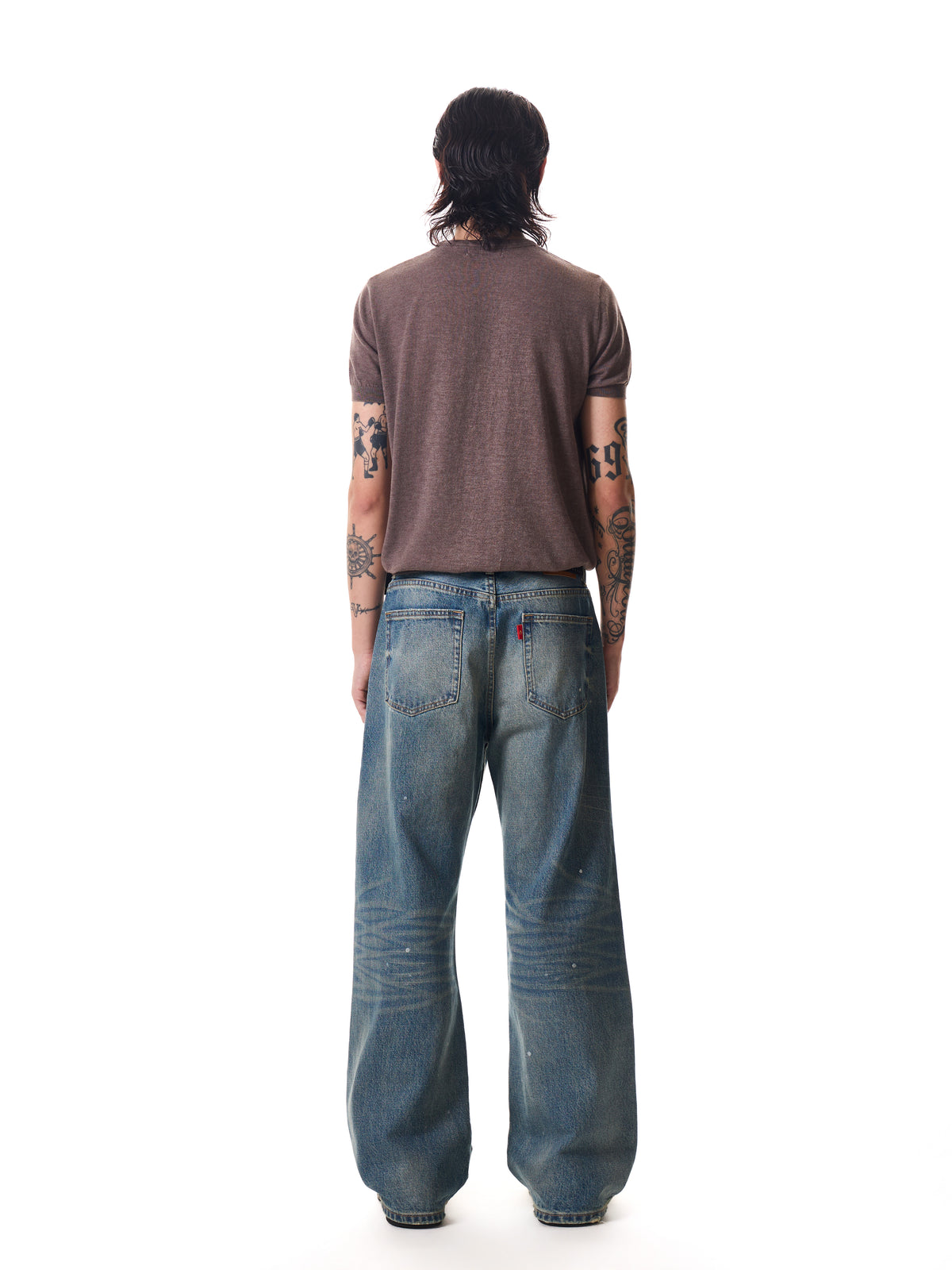 TBR 002 Okayama Selvedge Mist Blue Straight Jeans