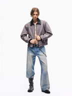 Washed Violet Boro Distressed Canvas Jacket