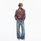 Mid-Fade Fuzzy Blue Washed Jeans