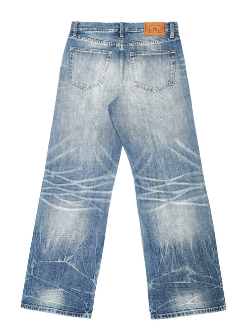 Wind03 Ice Flame Patch Washed Jeans