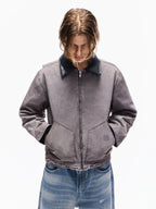 Washed Violet Boro Distressed Canvas Jacket