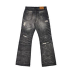 Wind06 Black Soul Patch Flare Jeans