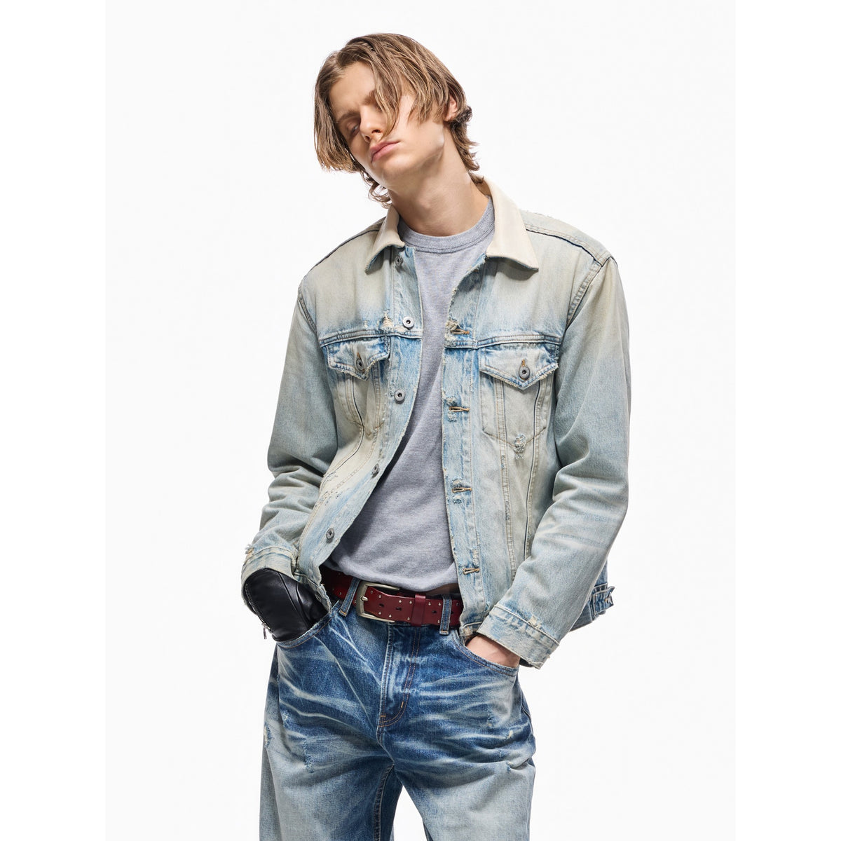 TBR White Moleskin Vintage Distressed Type 4 Jacket