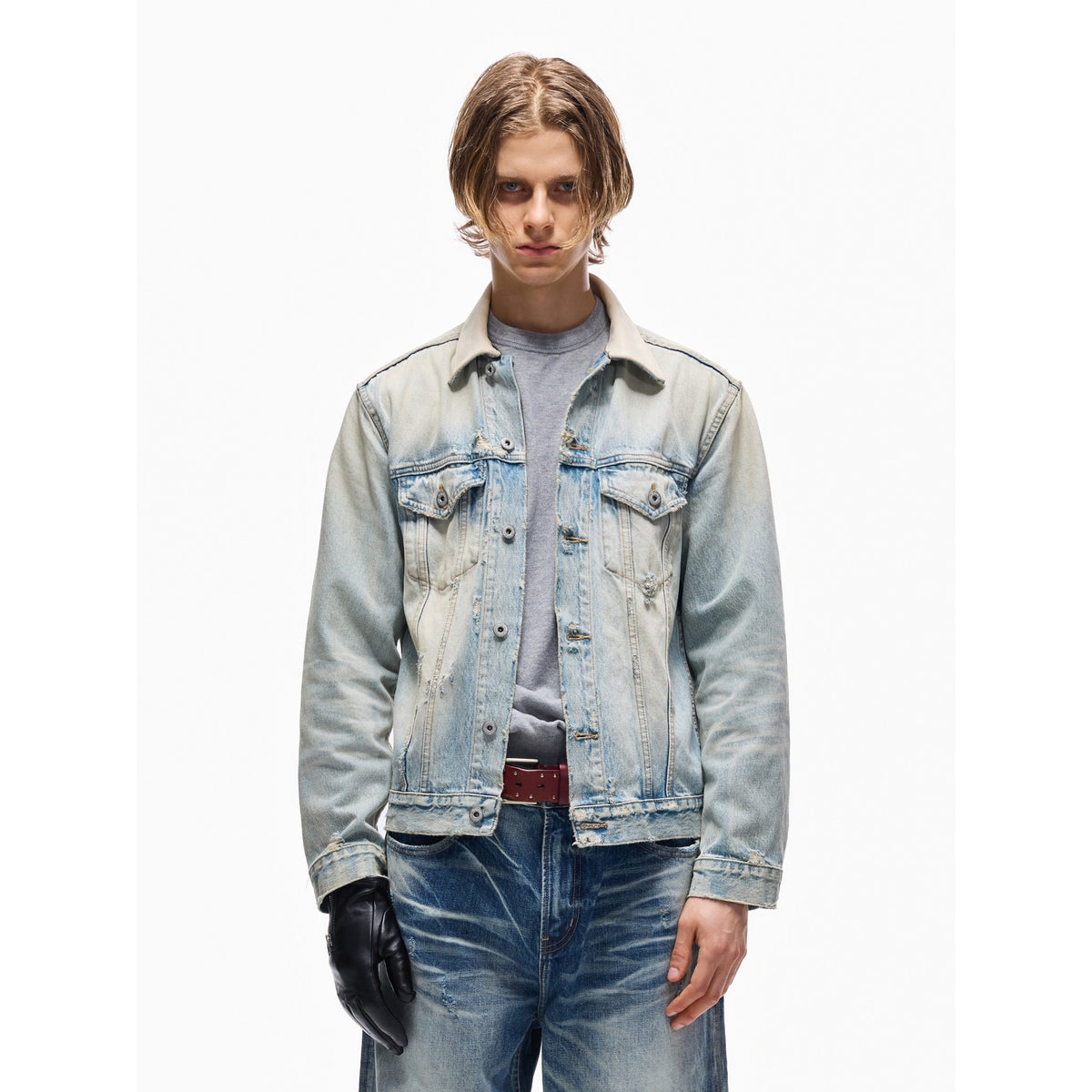 TBR White Moleskin Vintage Distressed Type 4 Jacket