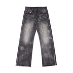 Wind08 Black Soul Selvedge Washed Straight Jeans