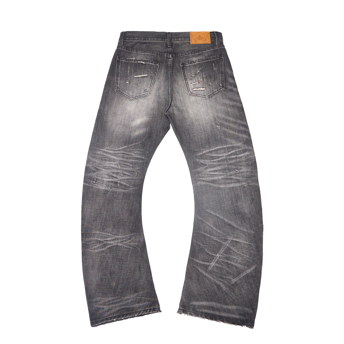 Wind07 Black Soul Washed Curved Jeans