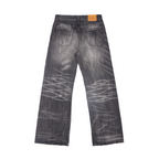 Wind08 Black Soul Selvedge Washed Straight Jeans