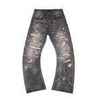 Wind07 Black Soul Washed Curved Jeans