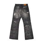 Wind06 Black Soul Patch Flare Jeans