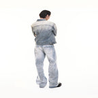 TBR King Denim 10 Snow Wash Blue Relaxed Straight Jeans