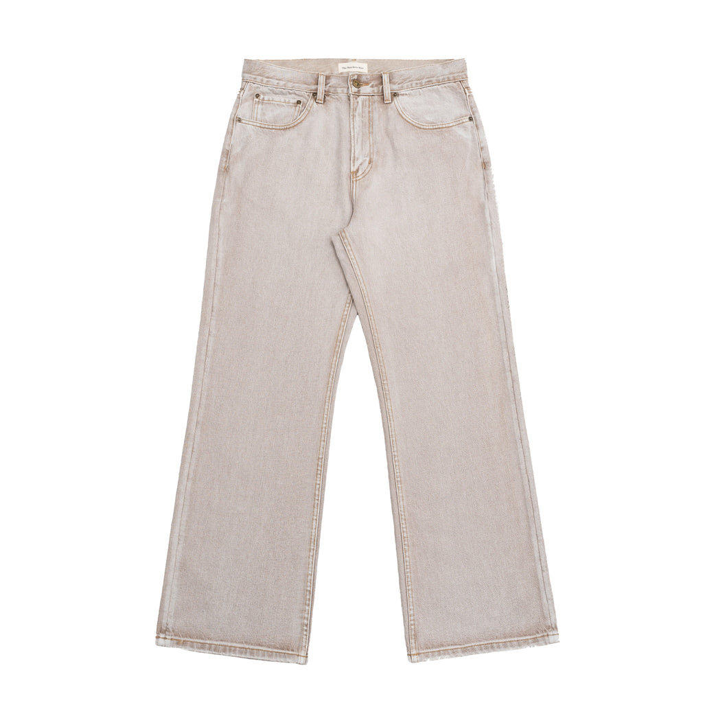 TBR Plaster Oat Washed Relaxed Straight Jeans