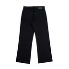 TBR Star Embroidered Black Selvedge Relaxed Straight Jeans