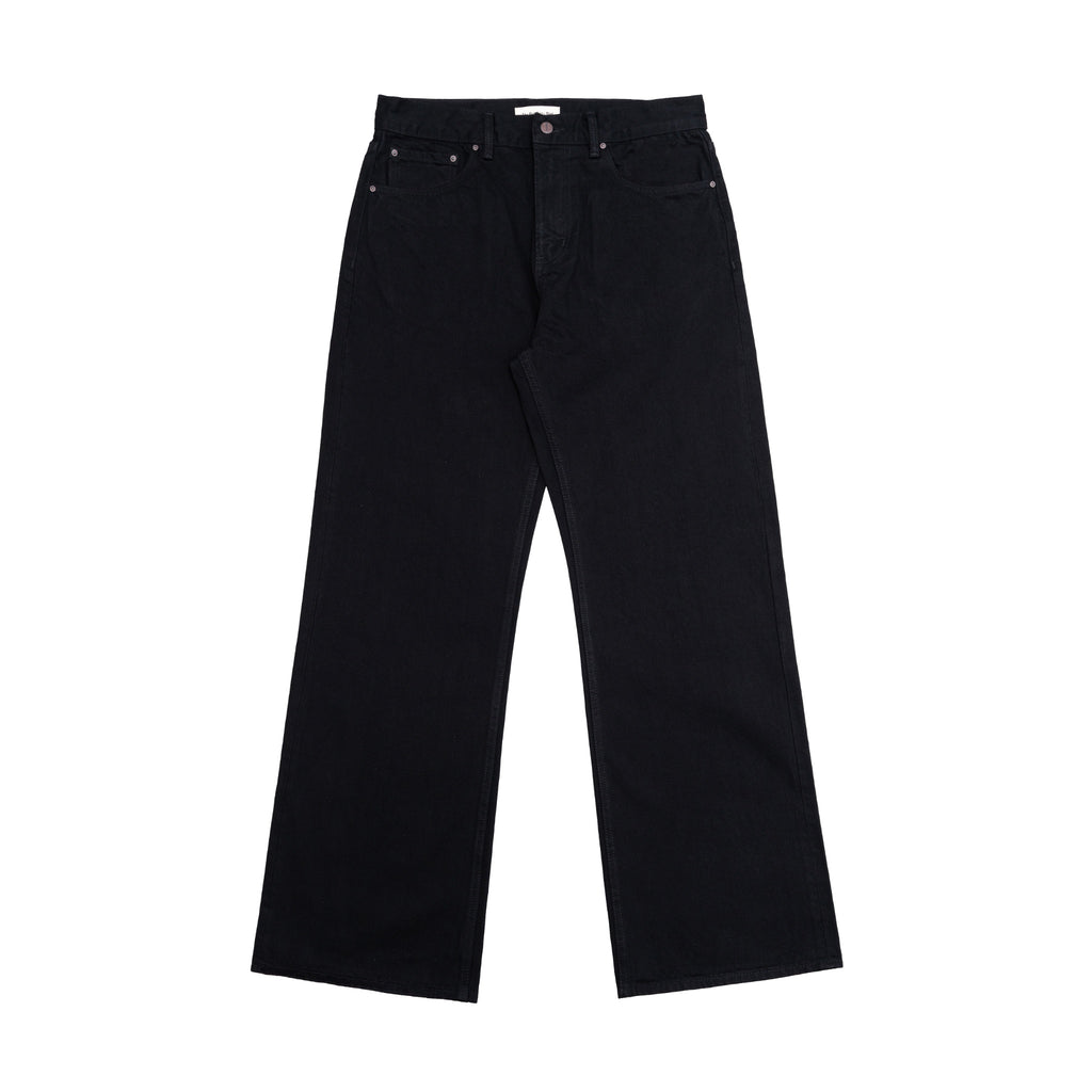 TBR Double-Dyed Black Selvedge Straight Jeans