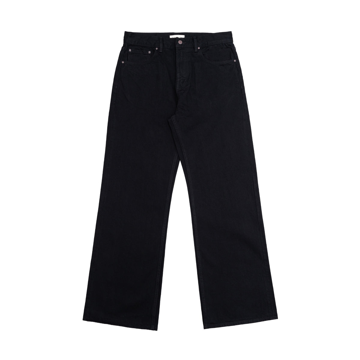 TBR Double-Dyed Black Selvedge Straight Jeans