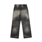 TBR Blade Grey Washed Straight Jeans