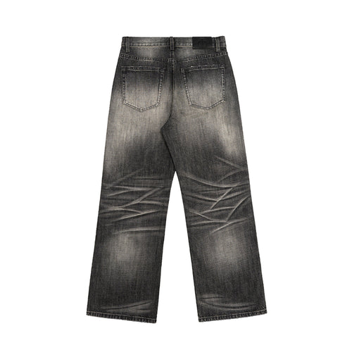TBR Blade Grey Washed Straight Jeans