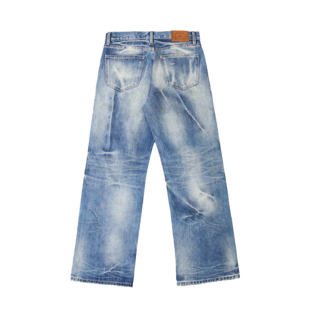 Wind02 Glacier Distressed Straight Jeans