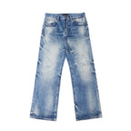 Wind02 Glacier Distressed Straight Jeans