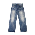 TBR 003 Selvedge Vintage Blue Washed Relaxed Straight Jeans