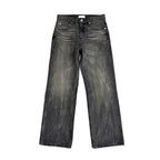 TBR King Denim Laser Silver Rivet Mud-Dyed Black Jeans
