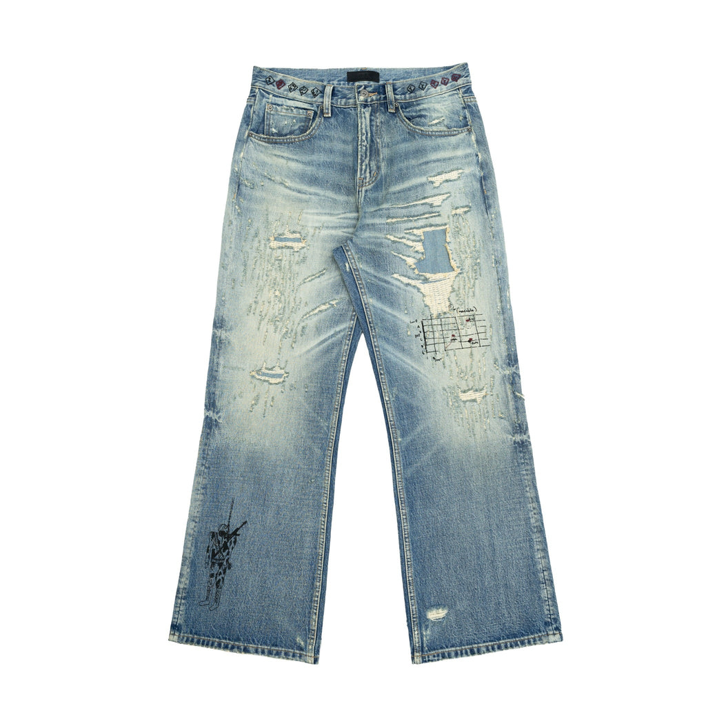 TBR ¡Á SOD Kurt Boro Embroidered Relaxed Straight Jeans