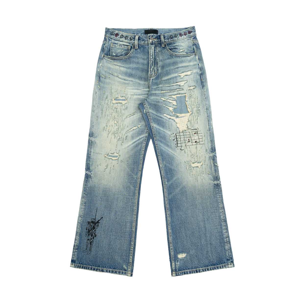 TBR ¡Á SOD Kurt Boro Embroidered Relaxed Straight Jeans