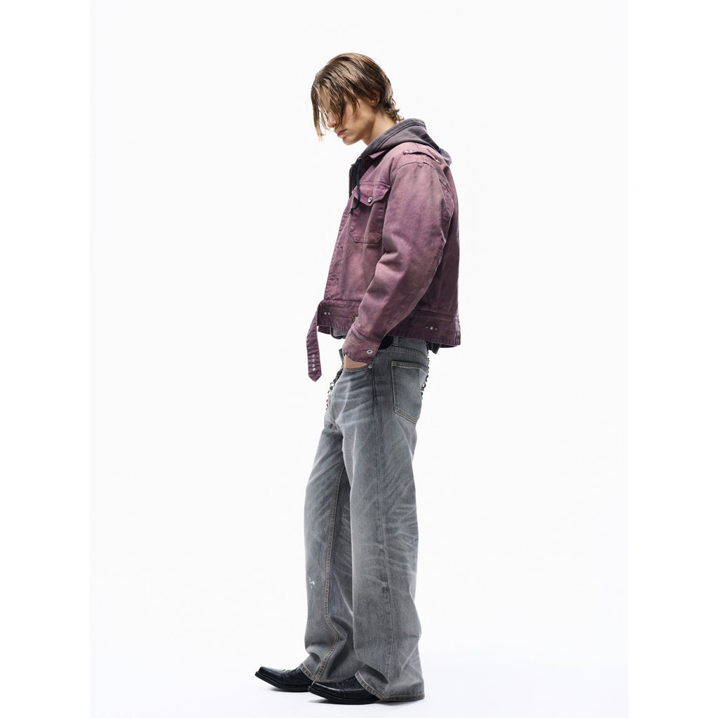 TBR Okayama King Denim 004 Ash Orange Washed Straight Jeans