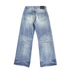 TBR King Denim 07 Snow Wash Blue Selvedge Relaxed Straight Jeans