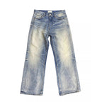TBR King Denim 05 Washed Blue Relaxed Straight Jeans